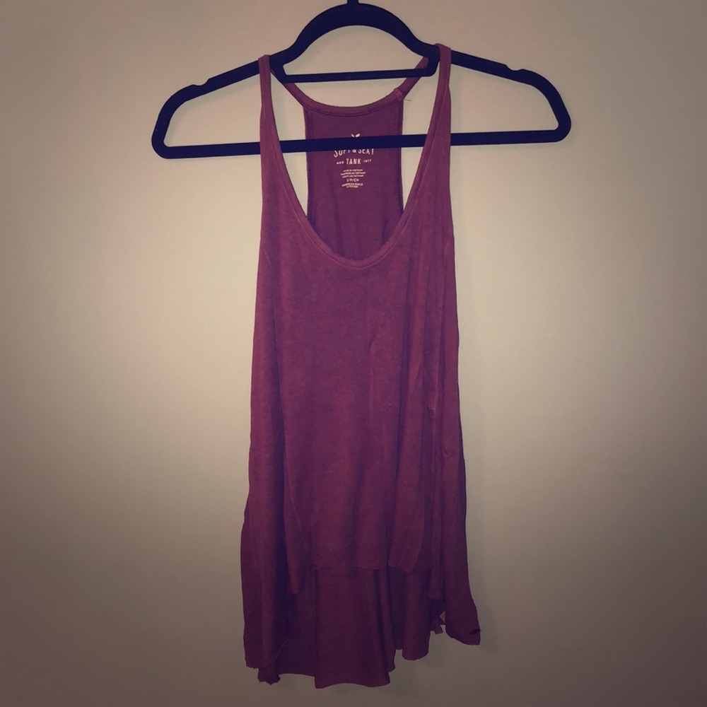 Burgundy High Neck Tank